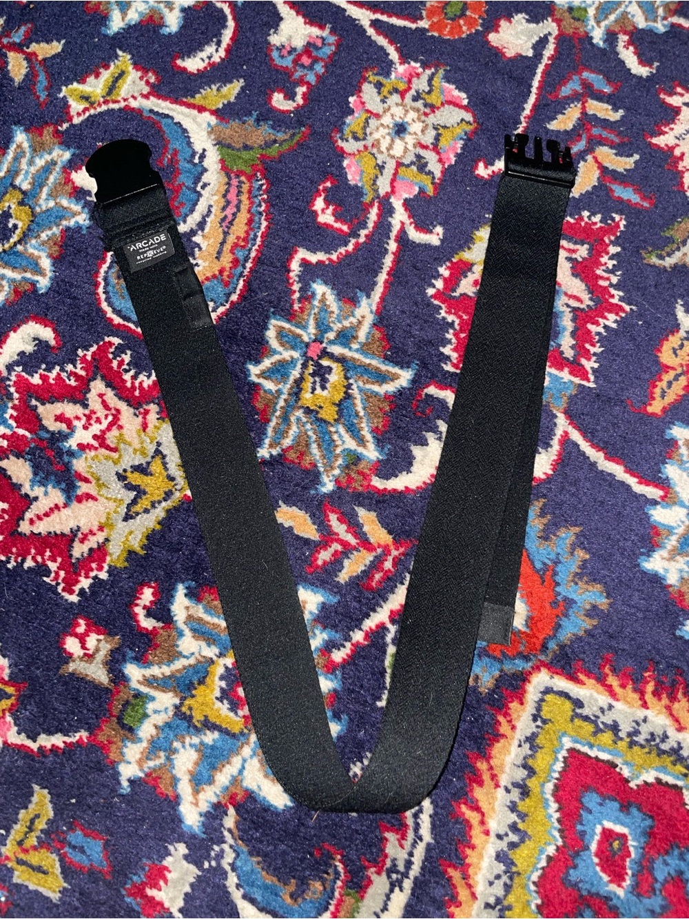 Arcade Black Elastic Performance Belt with Quick-Release Buckle